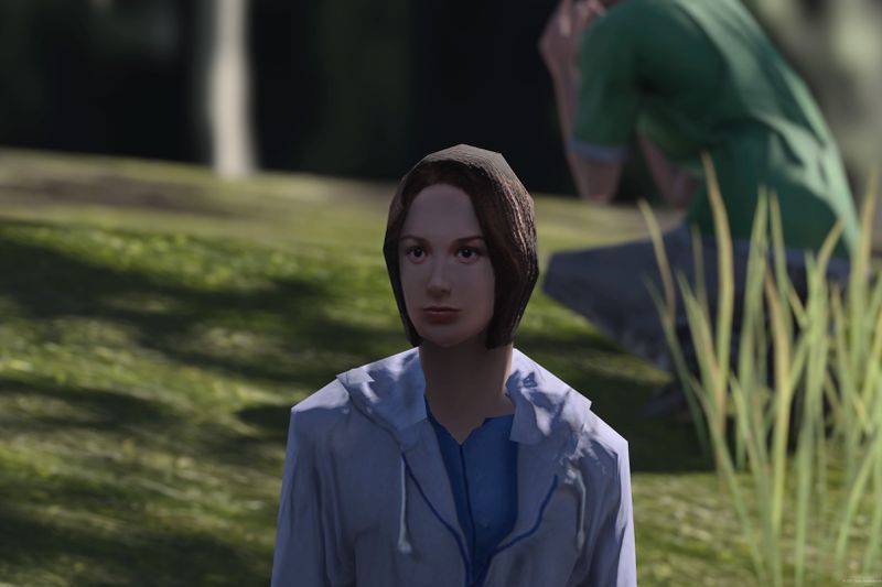 Gran Turismo screenshot showing a low quality character model