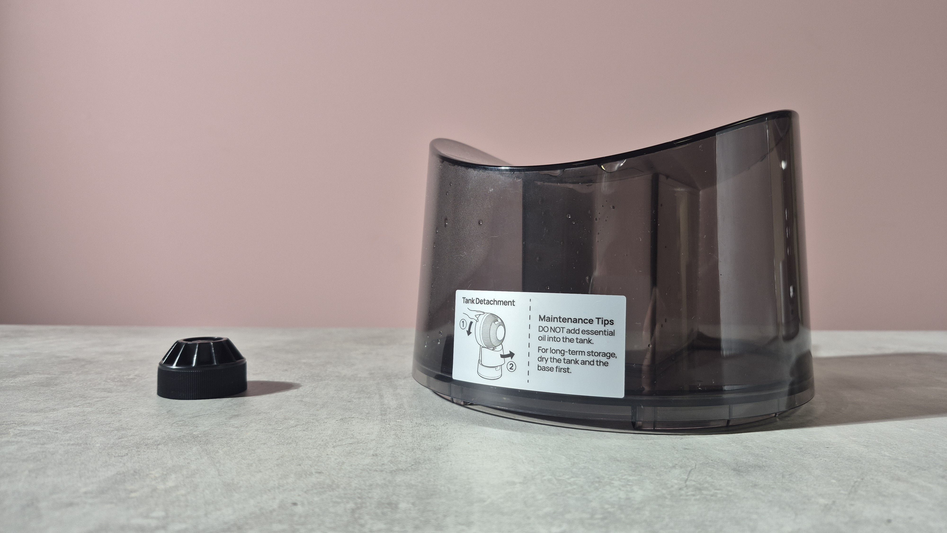 Dreo Smart Misting Fan 516S water tank and valve