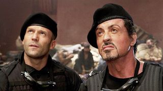 Jason Statham and Sylvester Stallone in The Expendables