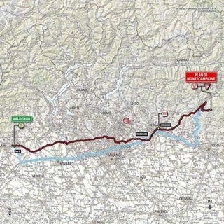 2014 Giro d'Italia map for stage 15