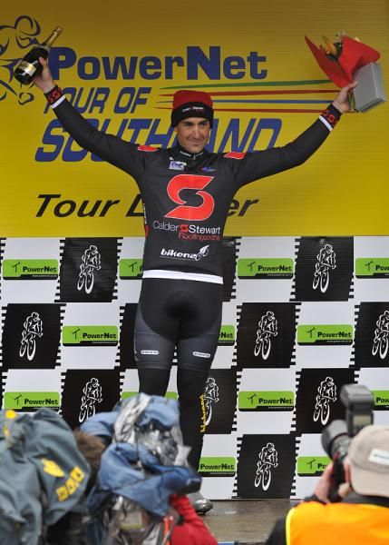 Stage winner Hayden Roulston