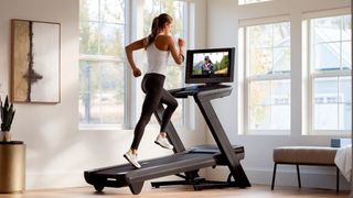 Woman running on the NordicTrack Commercial 2450