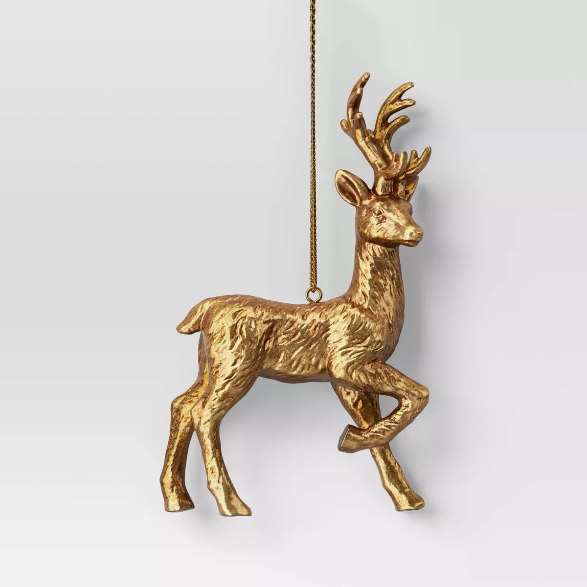 Christmas Resin Gold Reindeer Ornament - Wondershopu0026#8482;