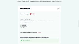NordPass' password strength checker