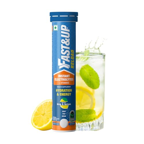 Amazon.com: Fast&up Reload - Electrolyte Energy Drink - Sports Nutrition Electrolyte Drink - Effervescent Tablets for Running & Cycling- 20 Effervescent Tablets - Lime and Lemon Flavour : Health & Household
