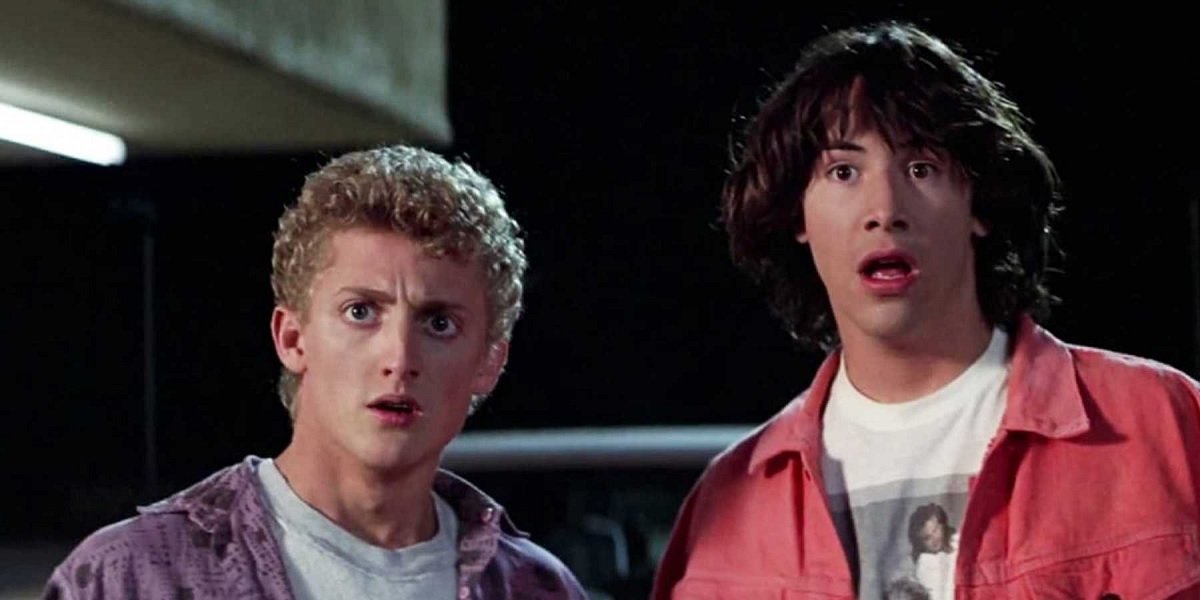 Alex Winter and Keanu Reeves in Bill and Ted's Excellent Adventure