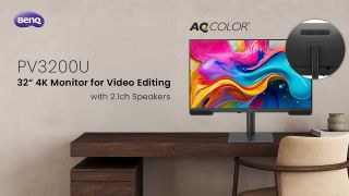 The BenQ PV3200U monitor on a desk