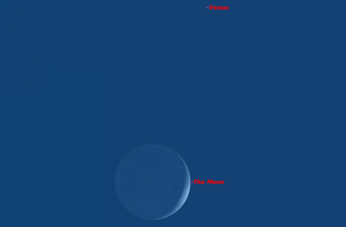 Venus and the Moon, July 2015