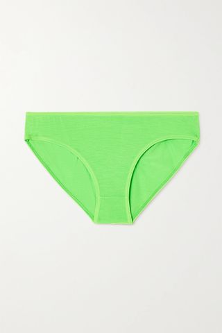 neon green knickers, sustainable lingerie