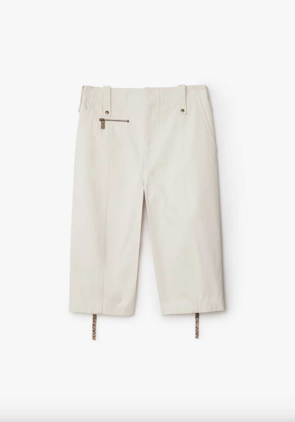 Cotton Capri Trousers in Quartz 