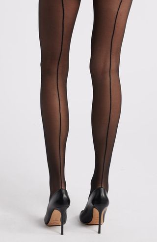 Sheer Back Seam Tights