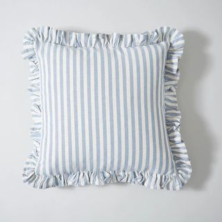 Dunelm Frilled Stripe Cushion Cover