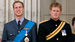 Prince William and HRH Prince Harry on the balcony of Buckingham Palace