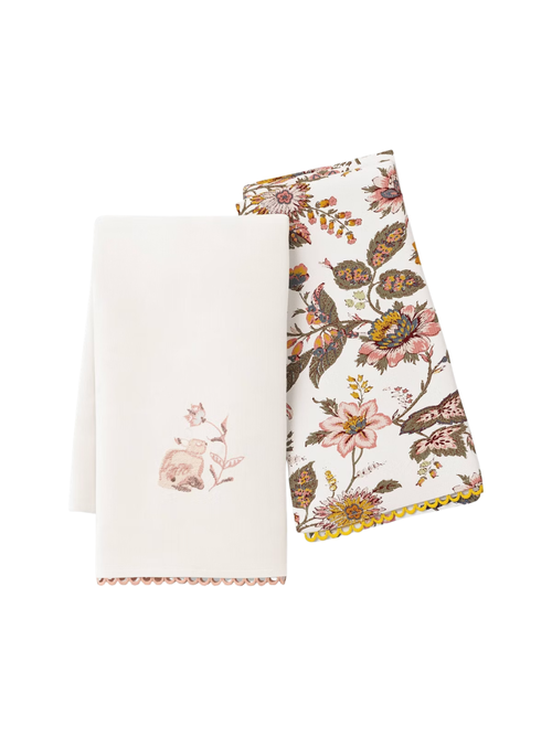 Easter Floral Kitchen Towels, Set of 2