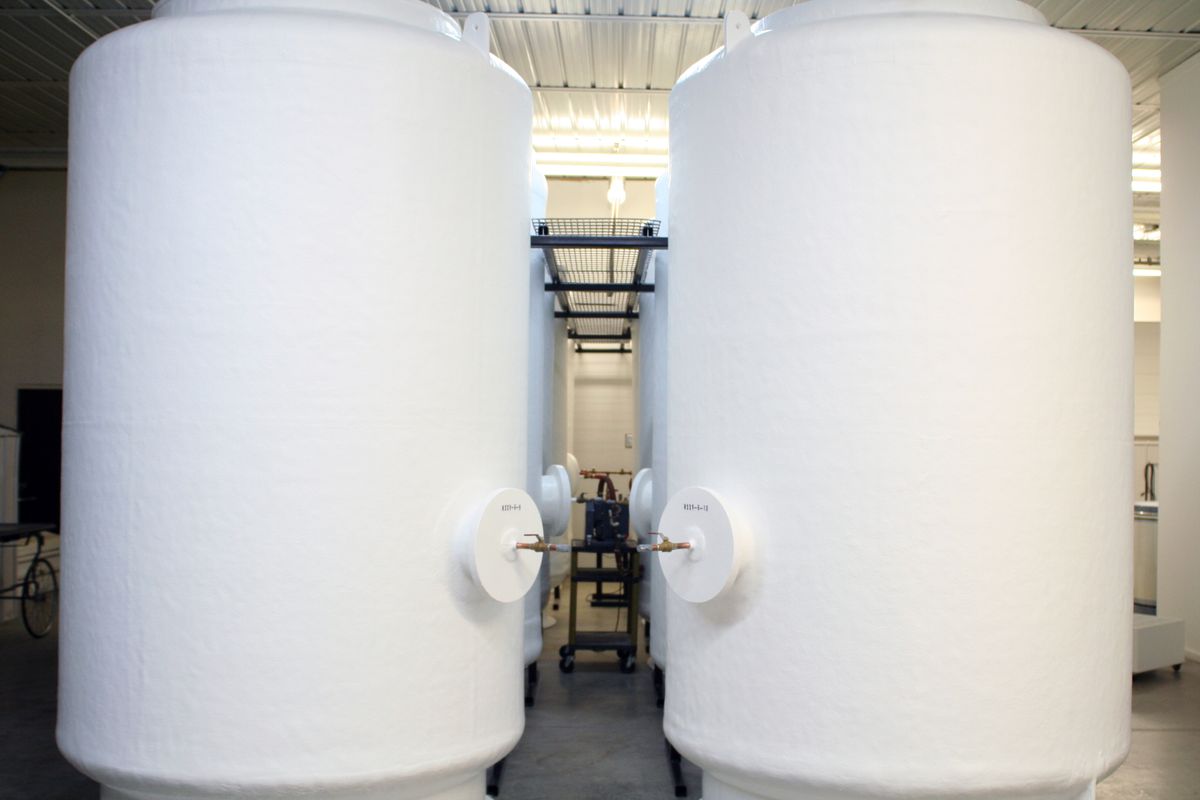 These cryostat chambers at the Cryonics Institute in Clinton Township, Mich., preserve the bodies of some of the institute&#039;s 112 &quot;patients&quot; in liquid nitrogen.