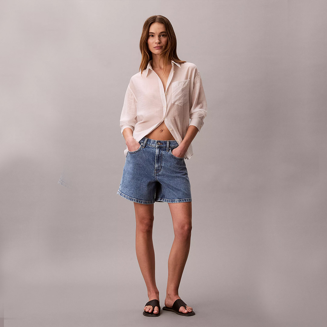 Denim A-Line Shorts