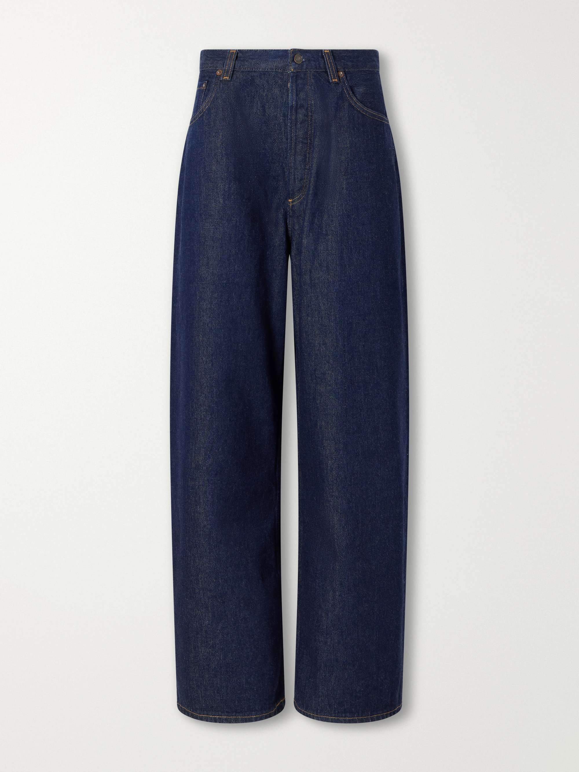 Rounded Baggy Regenerative Cotton Mid-Rise Wide-Leg Jeans