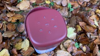 Top of the VQ Halo camping lantern showing control buttons