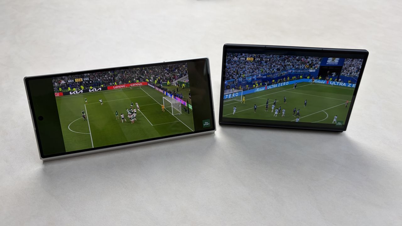 The Samsung Galaxy Z Fold 8 Ultra and Galaxy Z Fold 8 resting on a table