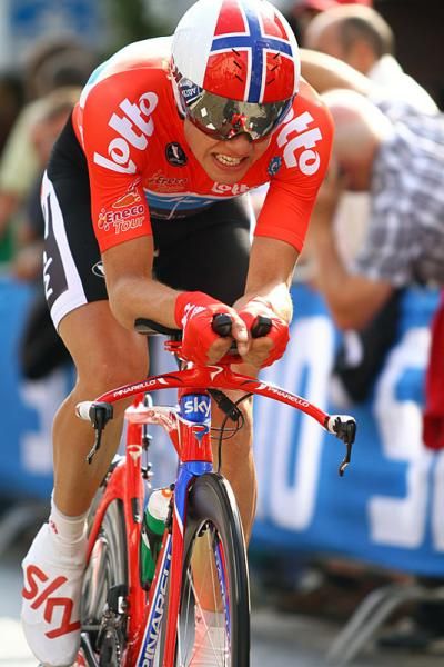 Norwegian time trial champion Edvald Boasson Hagen (Sky) rides into the Eneco Tour lead.