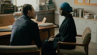 Michael Fassbender and Jodie Turner-Smith in The Agency