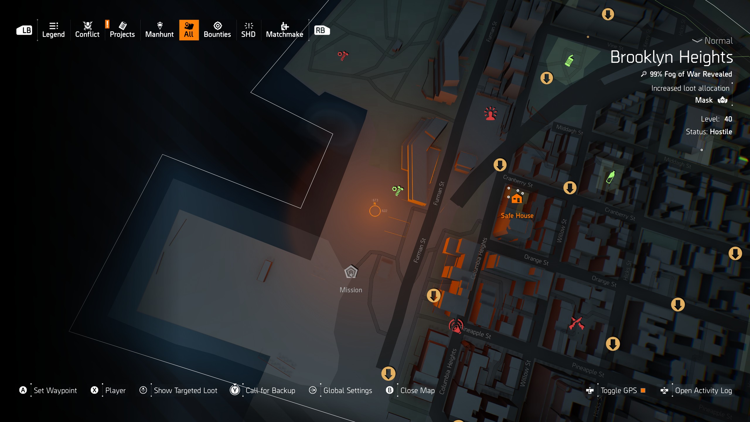 Named enemy location for the Danver's Network collectibles in The Division 2 Battle for Brooklyn.