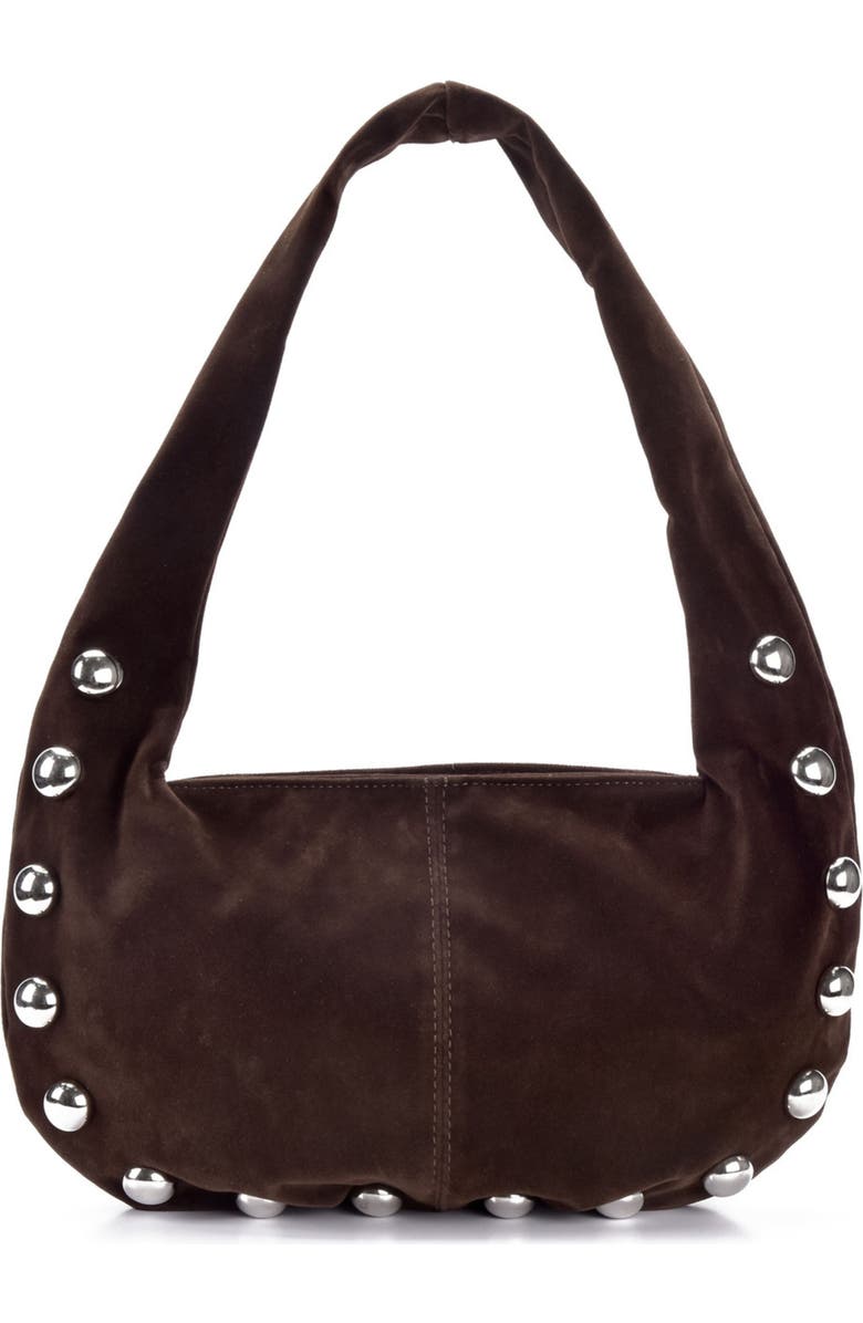 Studded Crescent Shoulder Bag
