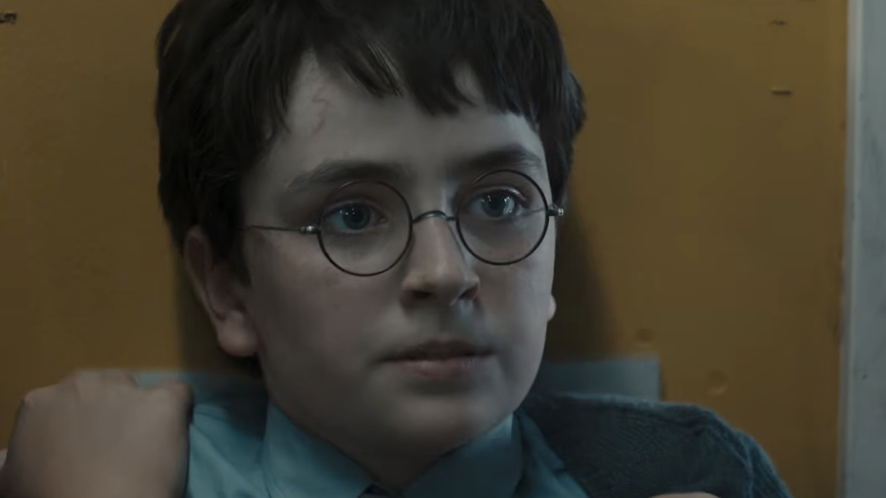 Harry Potter being bullied in school in the Philosopher's Stone TV trailer.