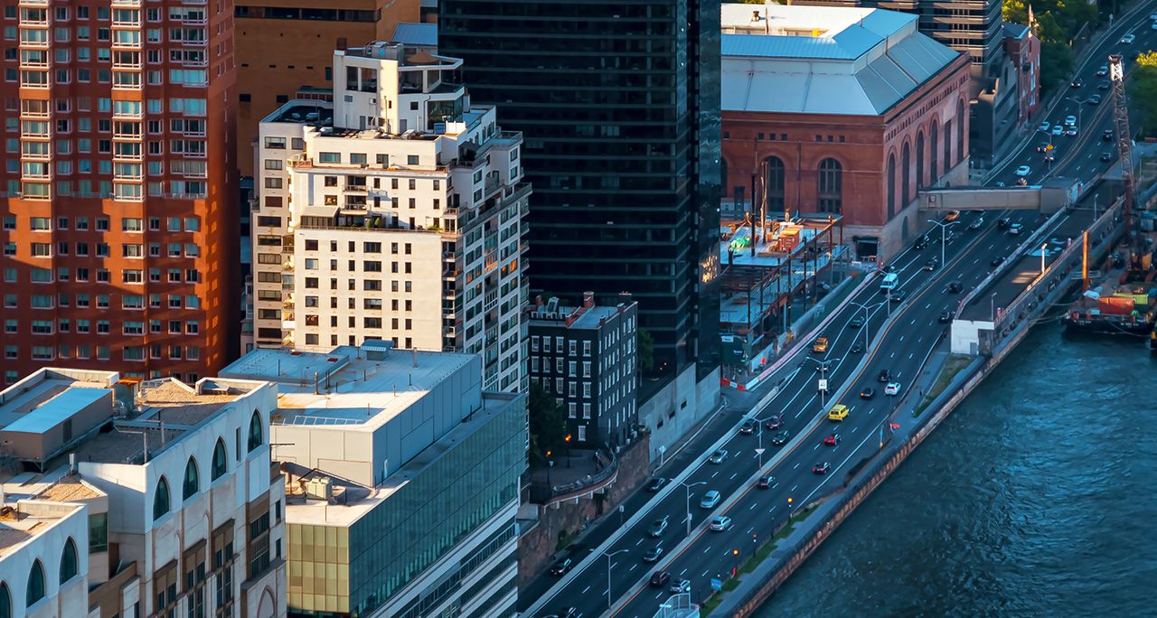 Aerial view of a city