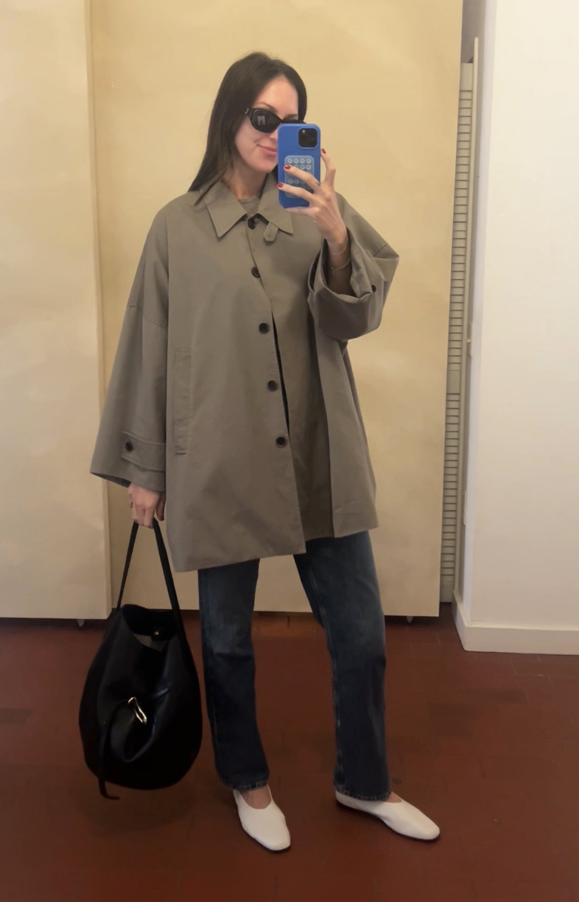 Personal stylist Anna Baldwin modeling pants.