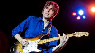 Eric Johnson performs at Meadow Brook Music Festival on August 6, 2014 in Rochester, Michigan