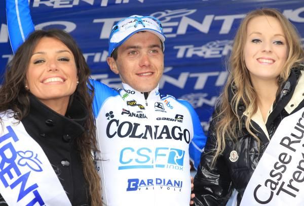 Stage winner Domenico Pozzovivo (Colnago - CSF) on the podium