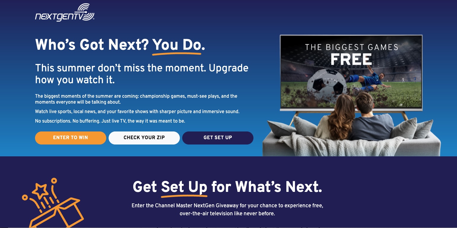 Sinclair&rsquo;s NextGen TV microsite for Columbus, Ohio