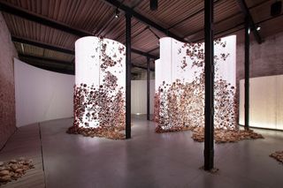 Jeddah-based artist Zahrah Al Ghamdi’s installation After Illusion for the Saudi Arabia Pavilion.