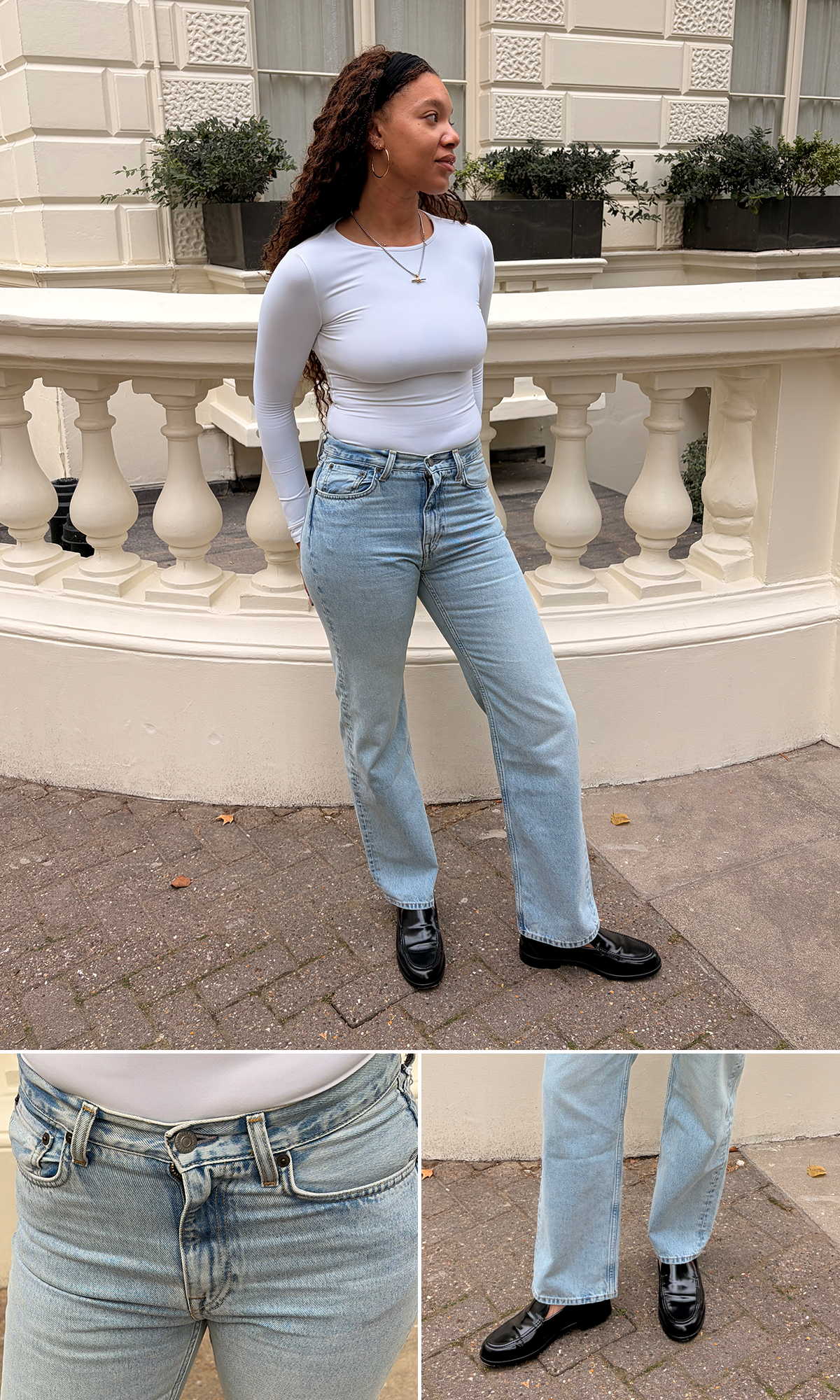 junior fashion editor Imani-Nia Francis-Tsolaki wears the COS Chord jeans.