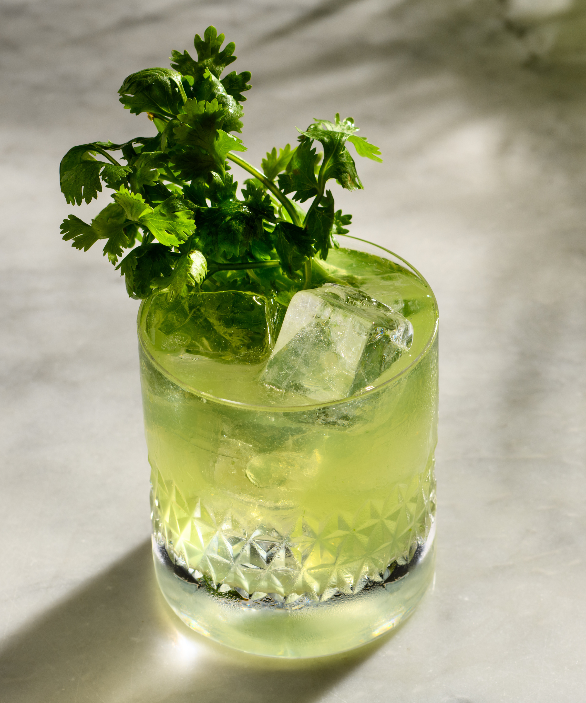 A herb green cocktail