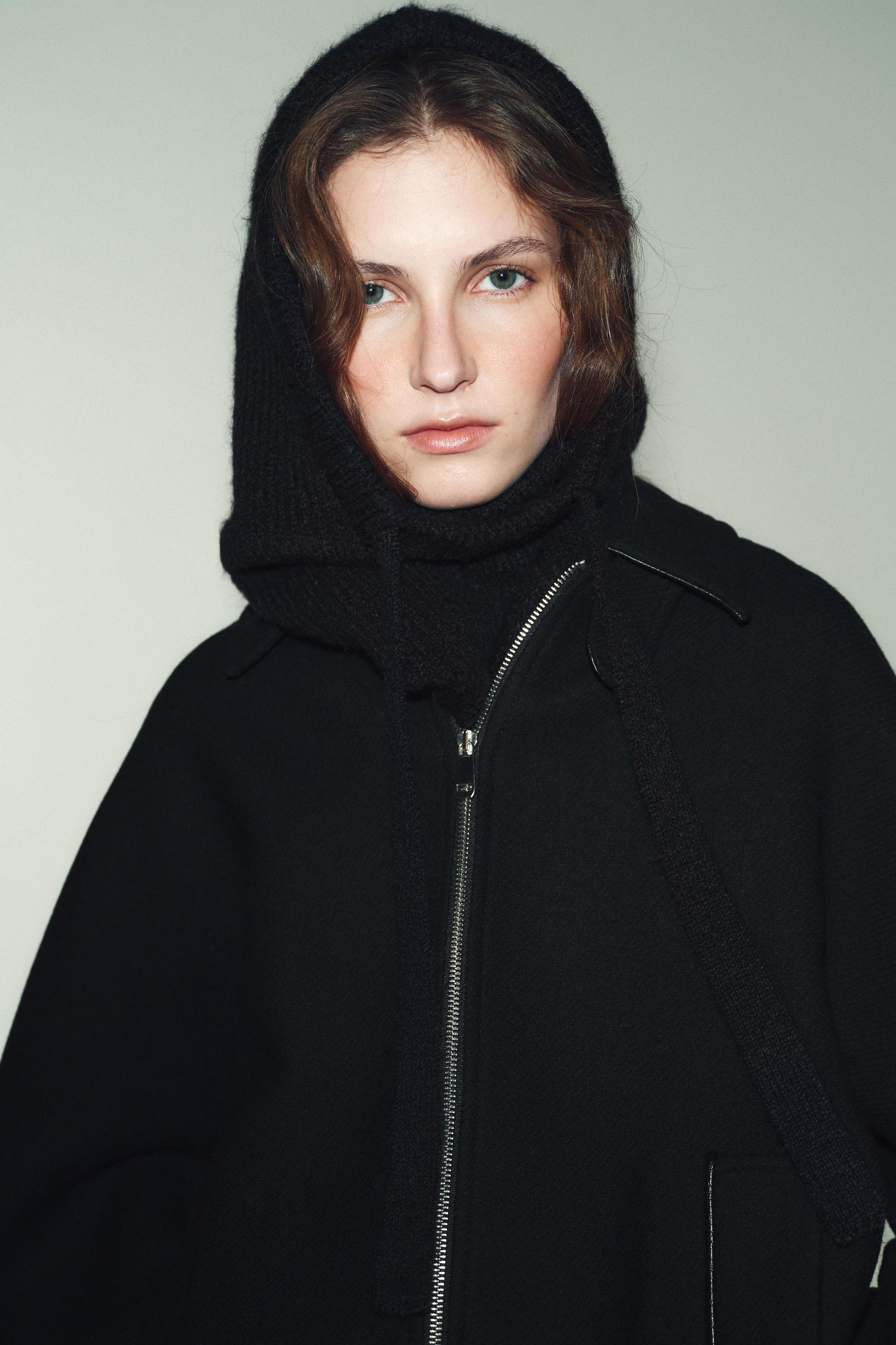 Ribbed Knit Hood