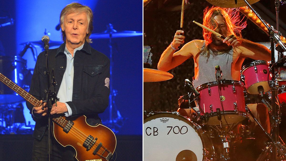 [L-R] Paul McCartney and Taylor Hawkins