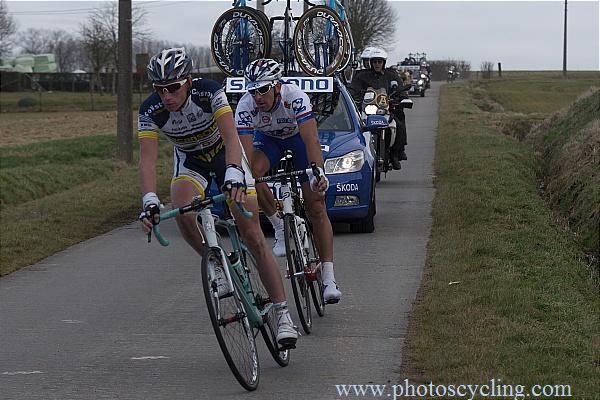 Lieuwe Westra and David Boucher in the breakaway