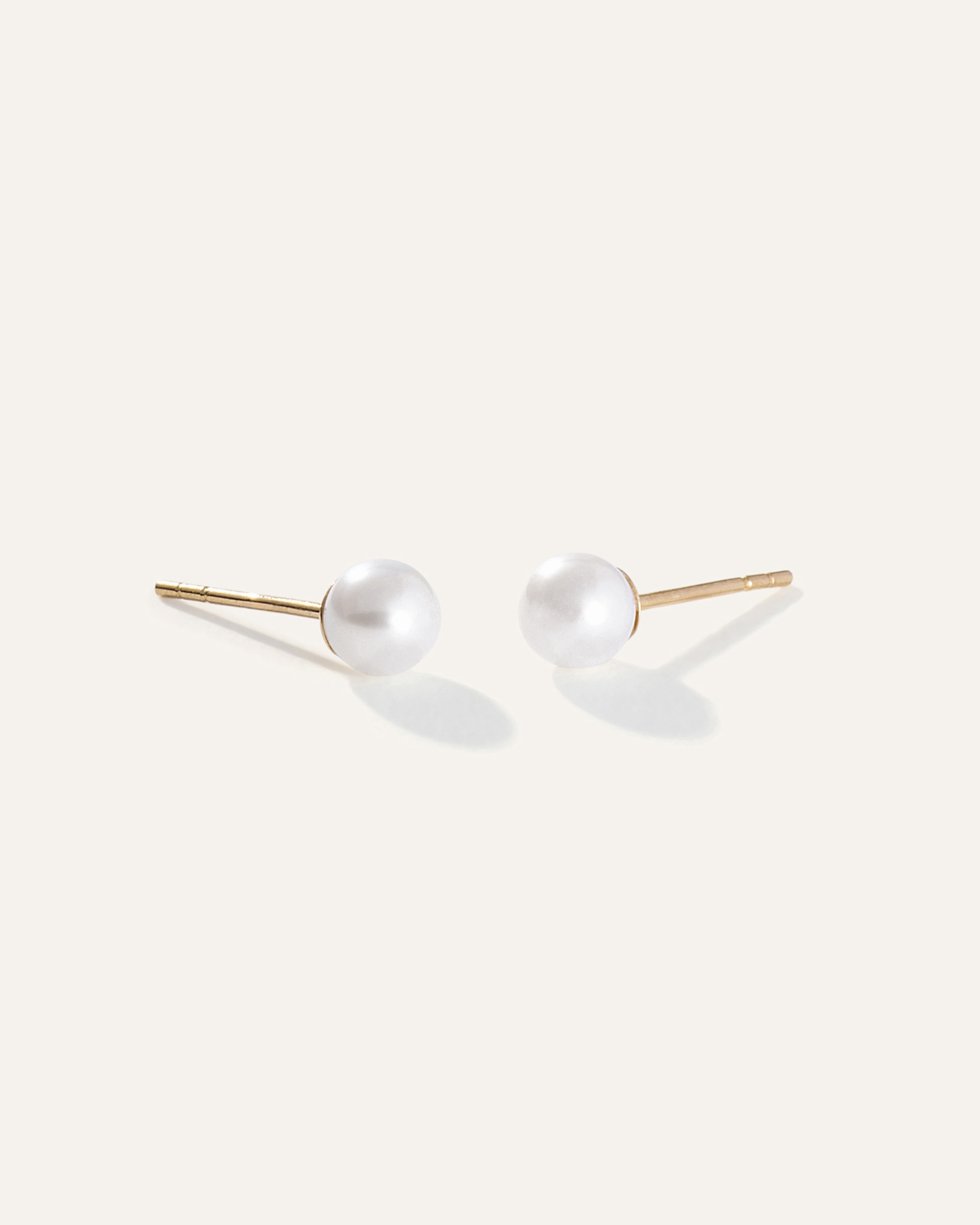 14k Gold Freshwater Cultured Pearl Studs