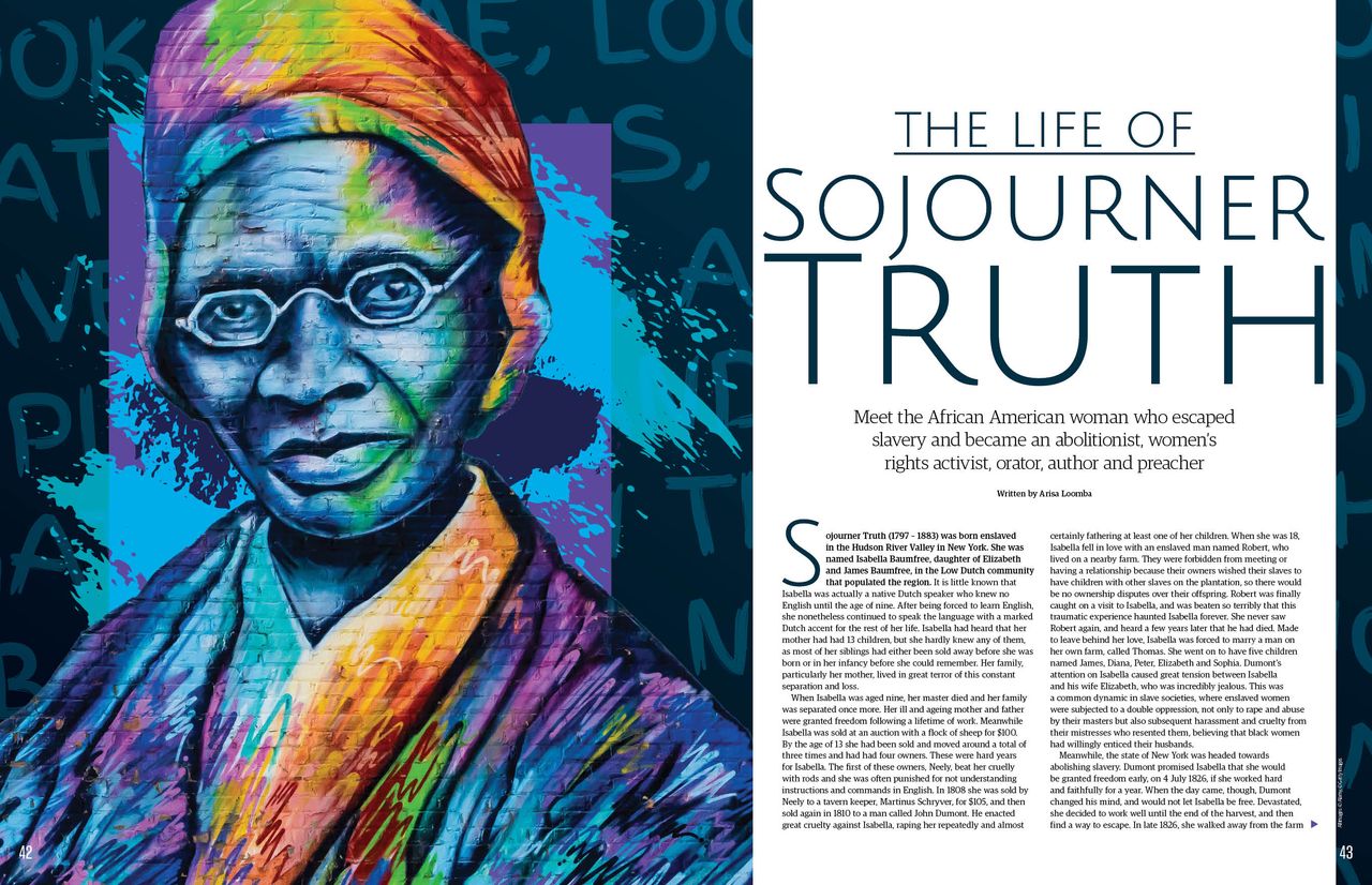 Sojourner Truth feature spread, All About History 122