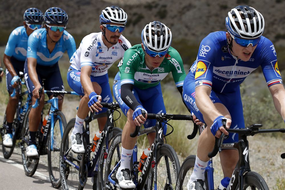 Deceuninck-QuickStep ride for Julian Alaphilippe during stage 5 in San Juan
