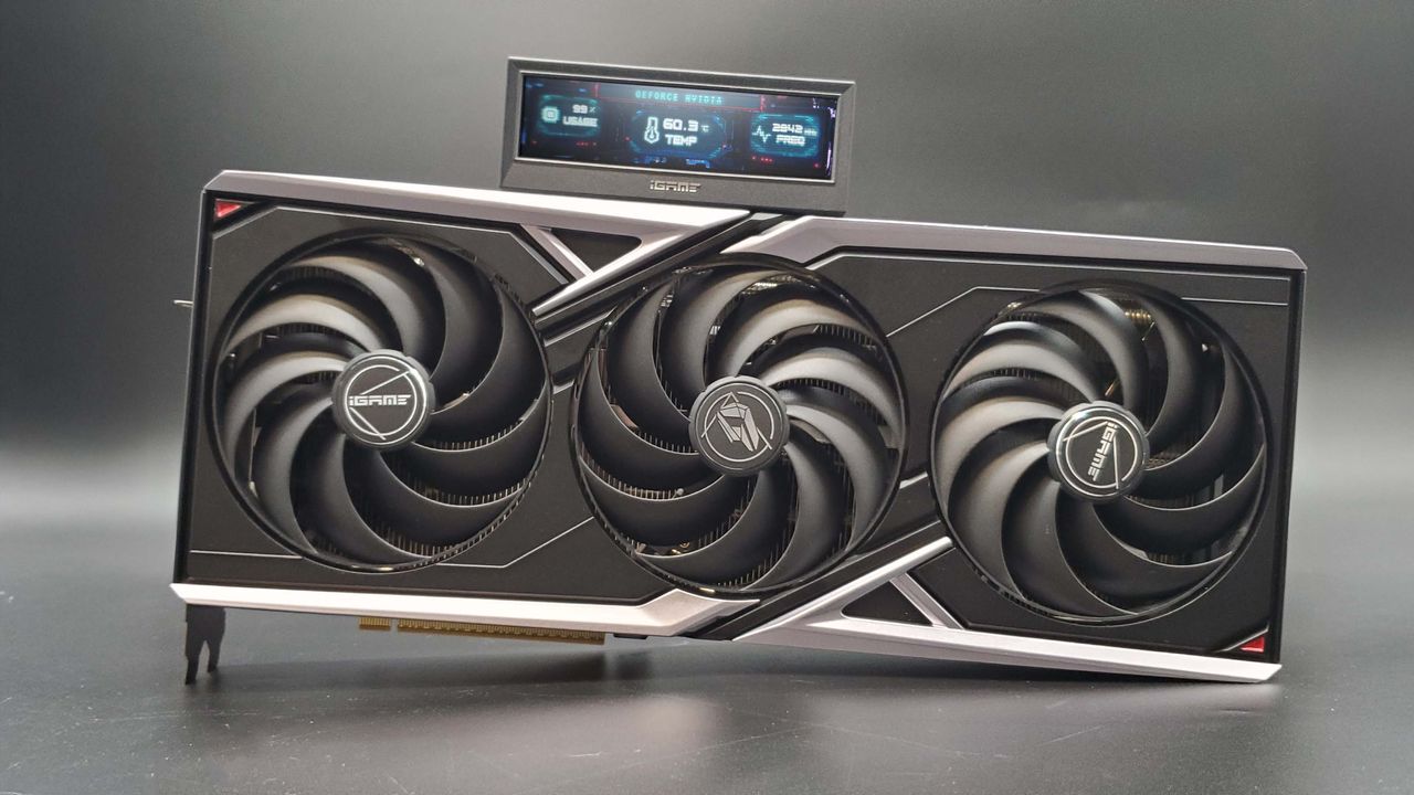 Colorful iGame RTX 5070 Ti Vulcan OC graphics card from various angles