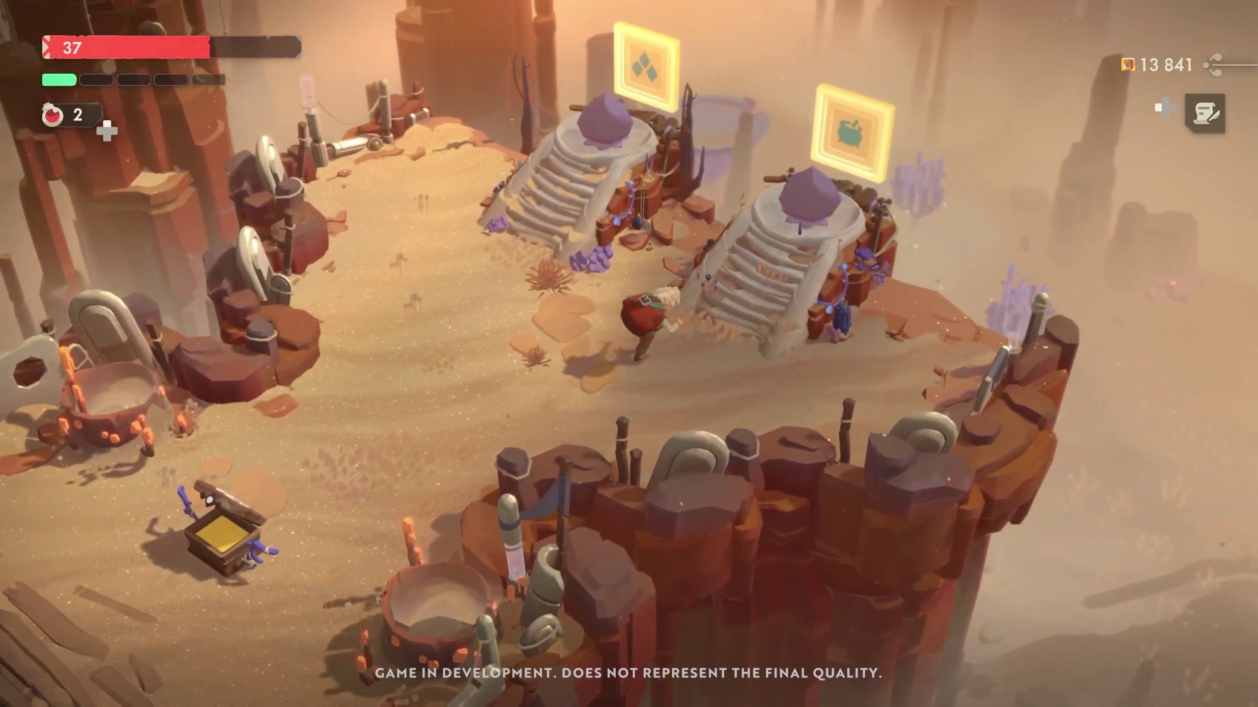 Moonlighter 2 screenshot of the player deciding which path to take.