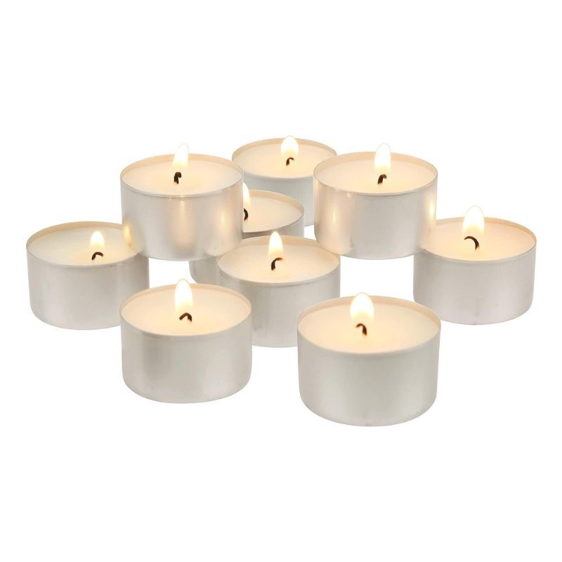 Stonebriar 50-pack Unscented Tea Light Candles is one of the best candles on Amazon.