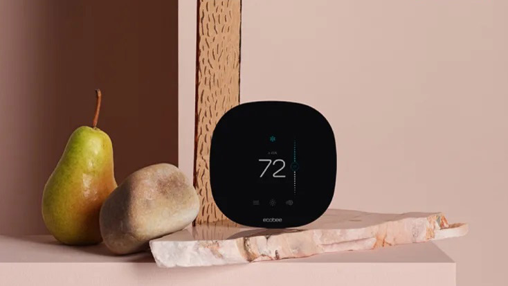 The Ecobee 3 Lite smart thermostat.