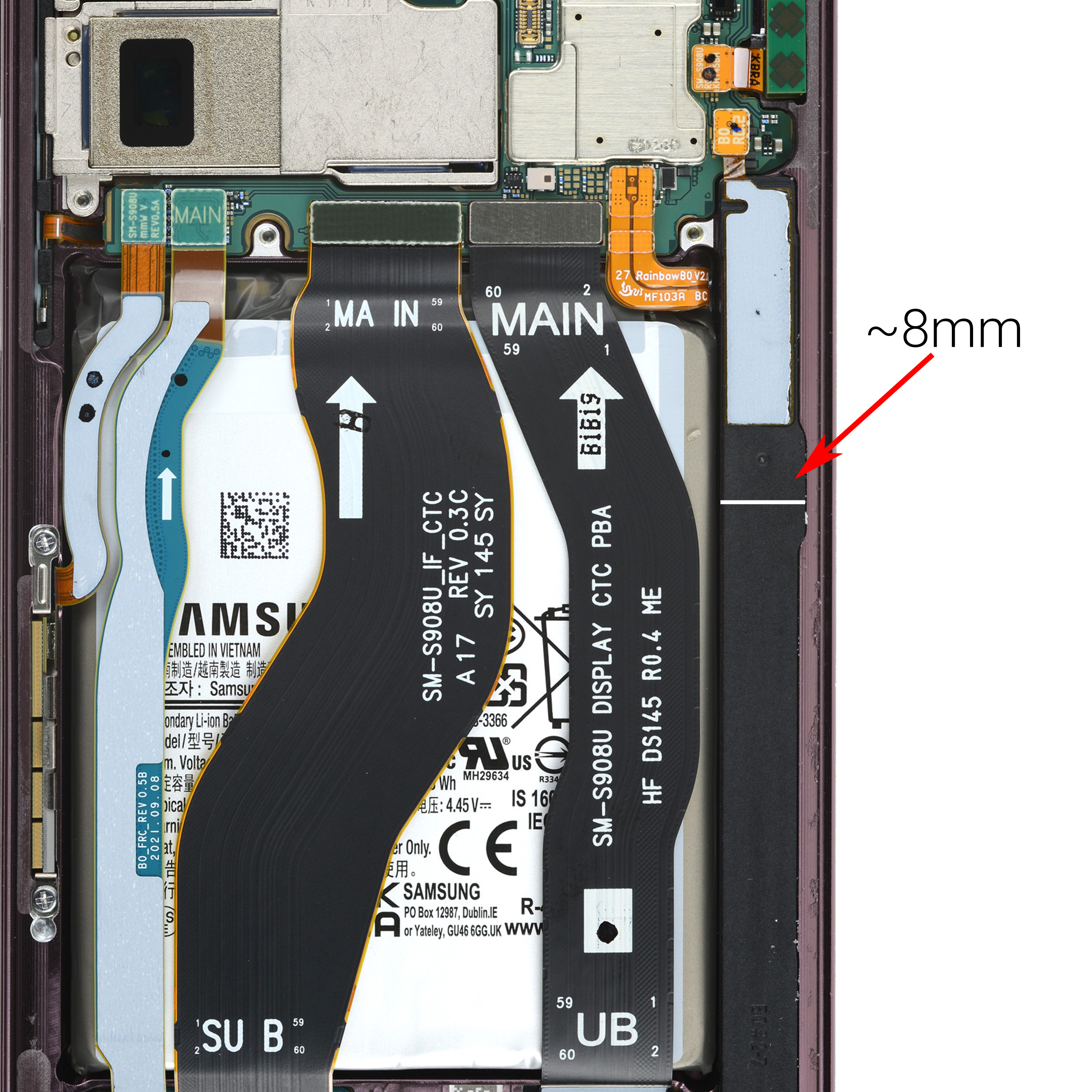 Samsung Galaxy S22 Ultra se rompe con la medida de la caja del S Pen