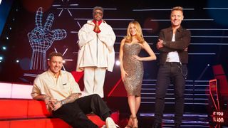 The judges on The Voice Kids Christmas Special 2022