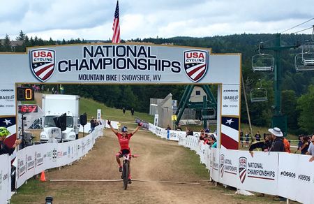 Kate Courtney wins the 2018 USA Cycling MTB XC Pro women championship