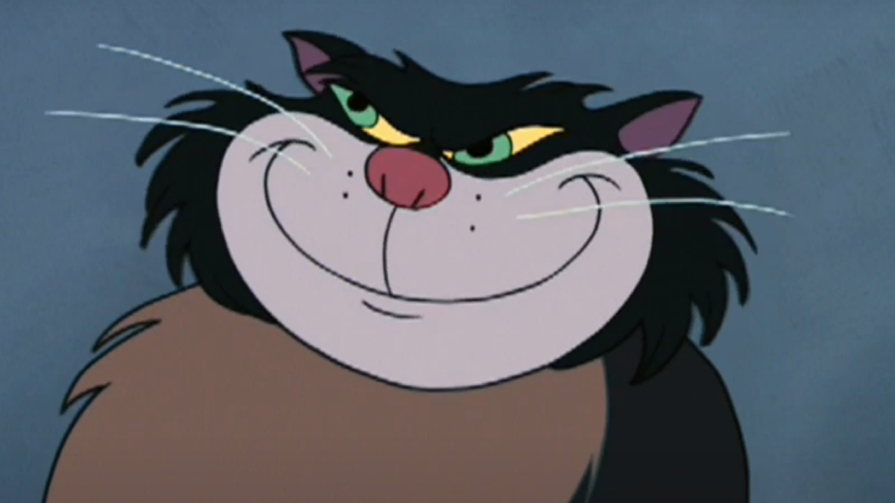 Lucifer grinning in Cinderella
